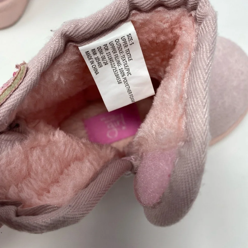 Pink Toddler Girl Lined Boots Size 5